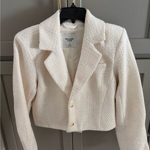 NWOT Abercrombie Cropped Tweed Jacket